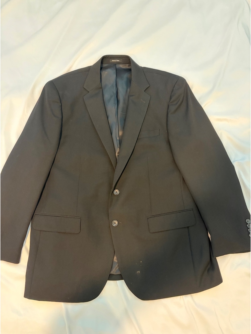 Pronto Uomo Platinum Executive Fit Black Wool Suit Jacket Size 44 Regular